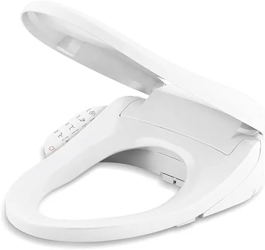 KOHLER 8298-0 C3-155 Elongated Bidet Toilet Seat, Heated Bidet, Bidets for Existing Toilets, Nightlight, Self-Cleaning Nozzle, White