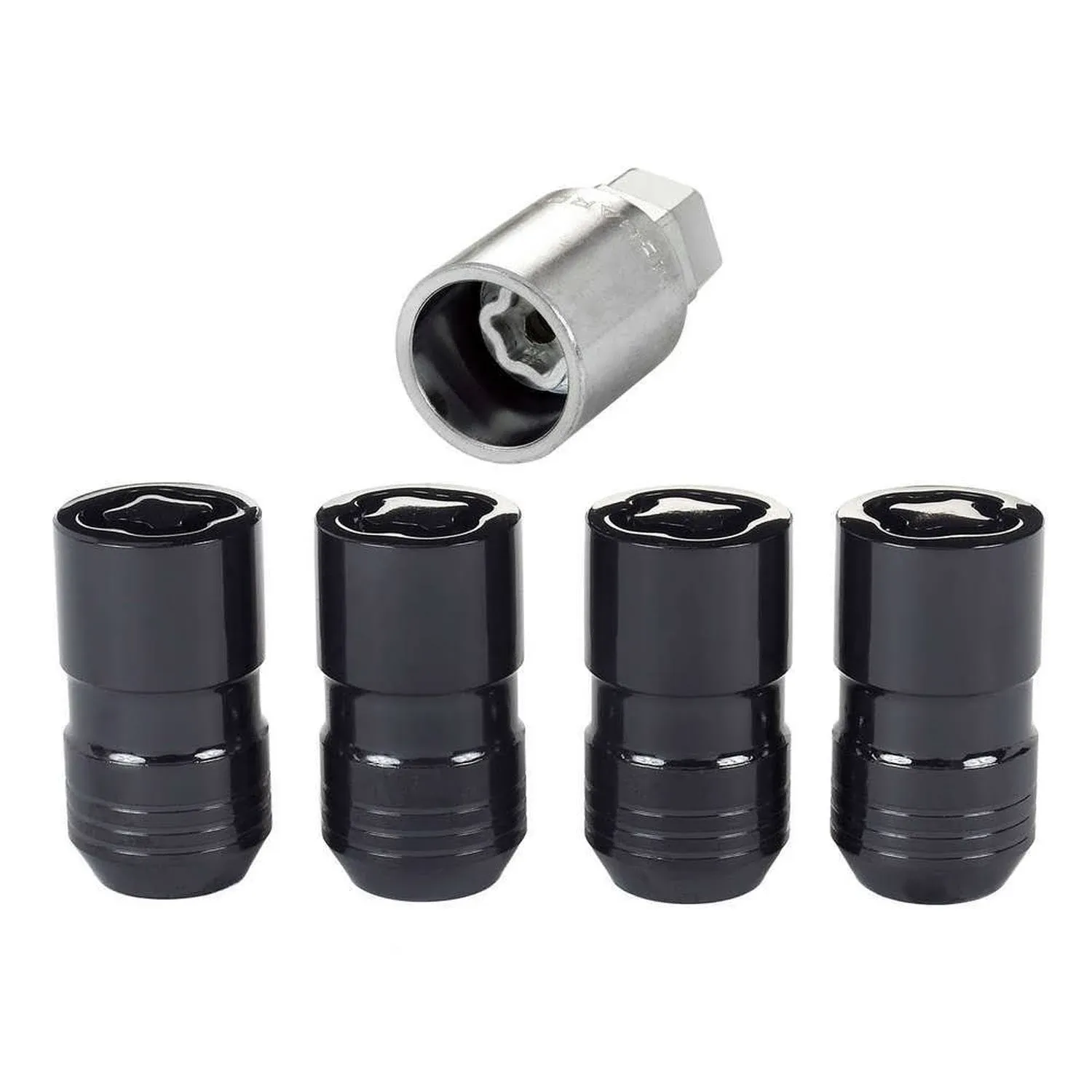 MCGARD 24216 Black Cone Seat Wheel Locks (M14X1.5 Thread Size) - Set of 4