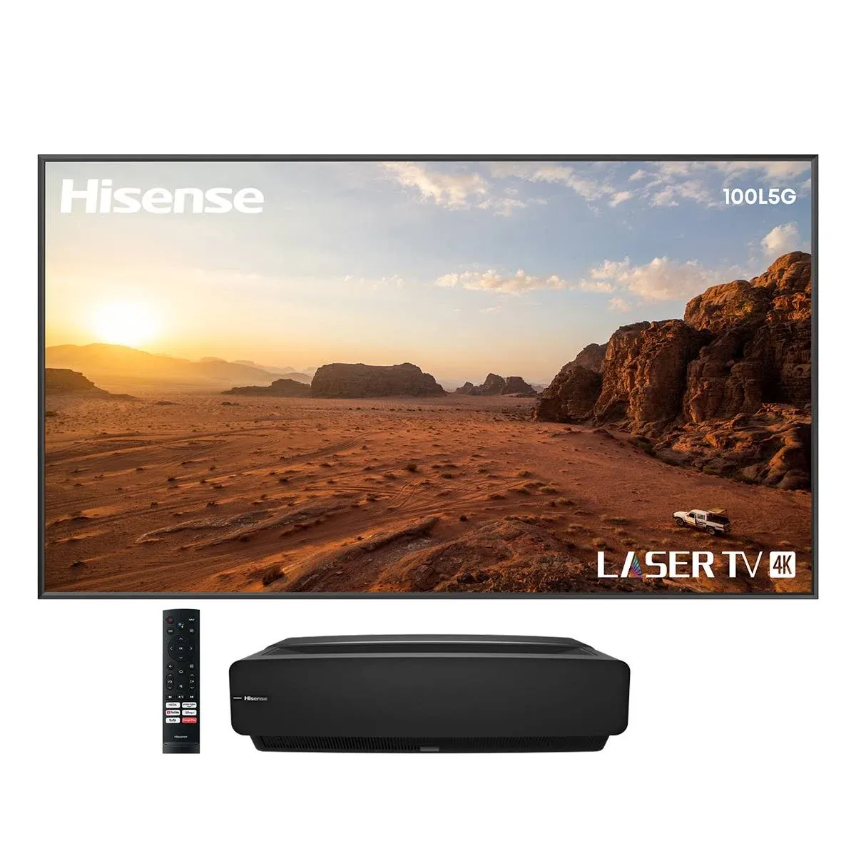 Hisense 100l5g 100" 4K Ultra-Short-Throw Laser TV & 100'' Dlt100b 1.0 Gain ALR Screen