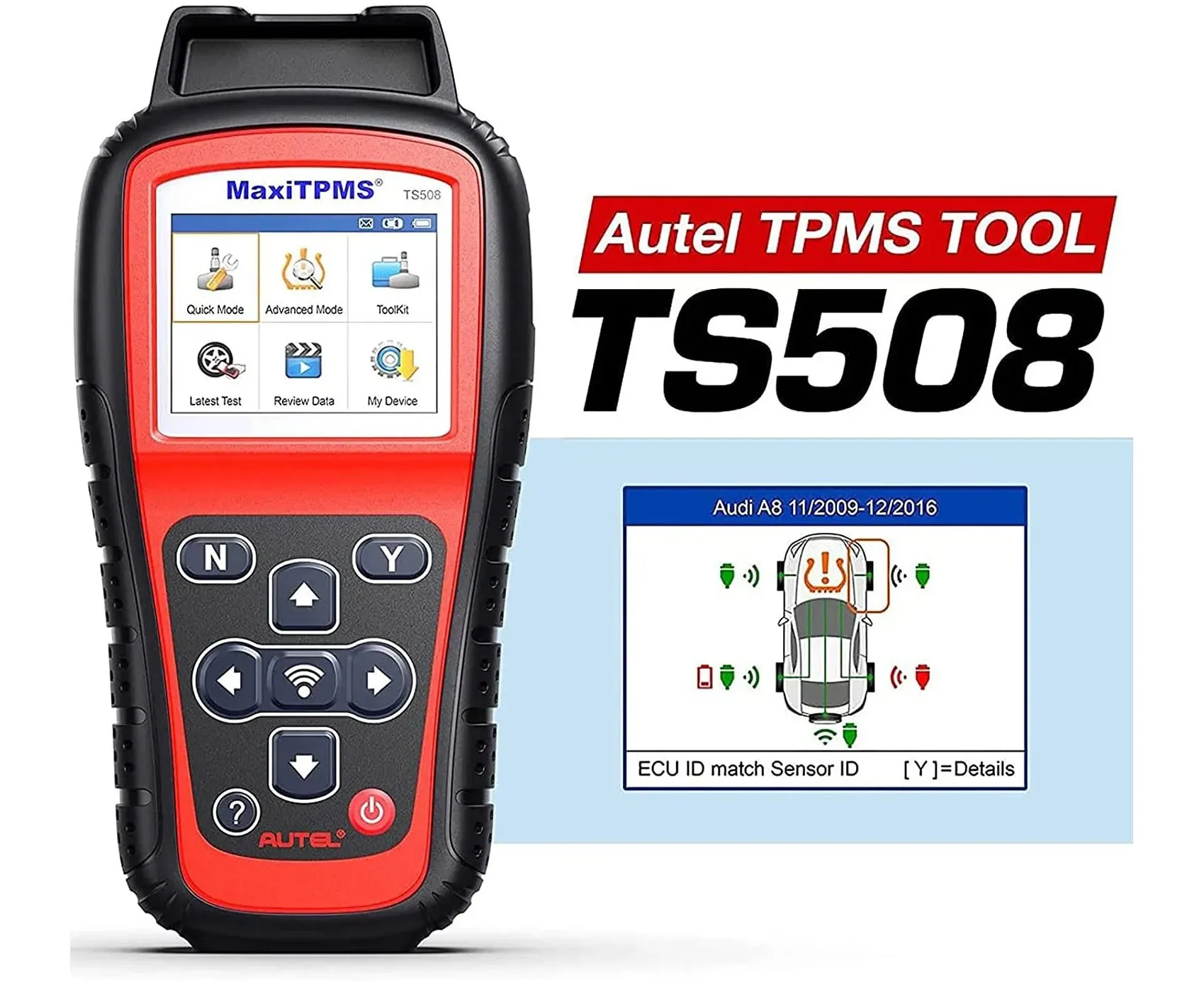 Autel MaxiTPMS TS508WF TPMS Programming Tool, 2024 Upgraded Of TS508 For MX-Sensors TPMS Relearn/Activate All Sensors, TPMS Scan Tool Read/Clear