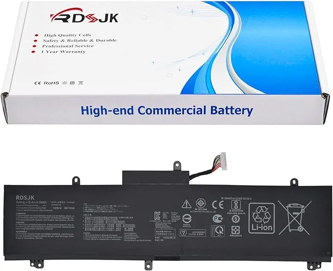 C41N1837 Laptop Battery for Asus GU502GV GX502GW ROG Zephyrus GA502 ROG GU502GV ROG Zephyrus G GA502DU ROG Zephyrus M GU502 ROG GA502DU Series 0B200-03380100 4ICP4/59/134 [15.4V]