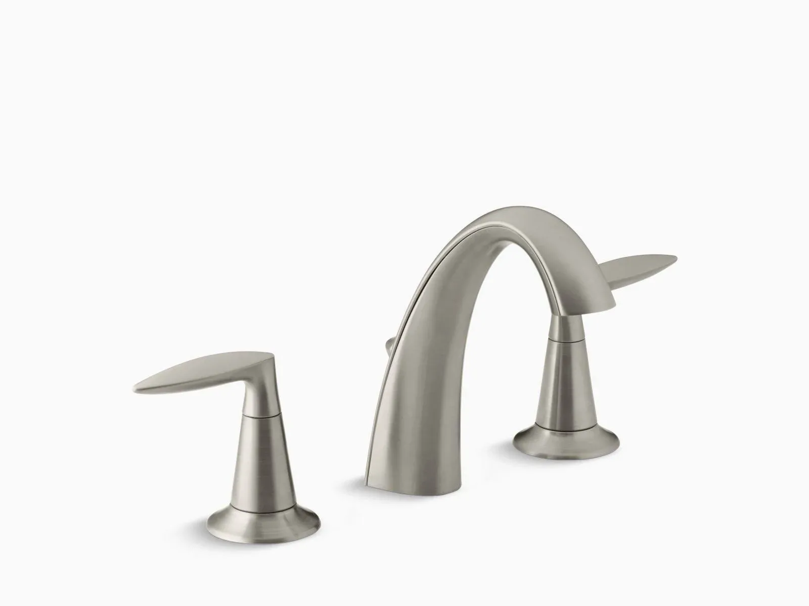 KOHLER Alteo Vibrant Brushed Nickel 2-handle Widespread WaterSense Bathroom Sink Faucet with Drain