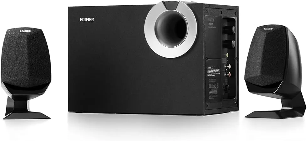 Edifier - M201BT 2.1 Bluetooth Multimedia Speaker System (3-Piece) - Black