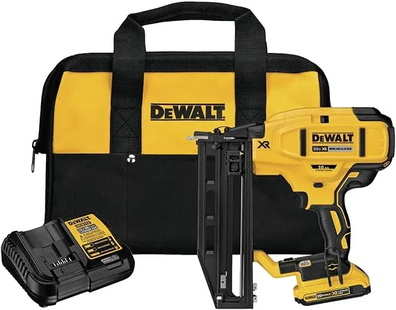 DEWALT 20V MAX* XR Finish Nailer, Cordless, Straight, 16GA (DCN662D1)