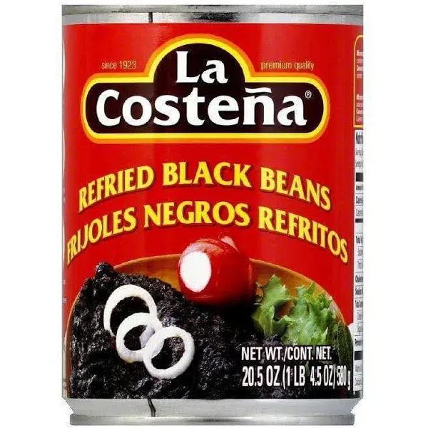 La Costena Refried Black Beans - 20.5 oz can