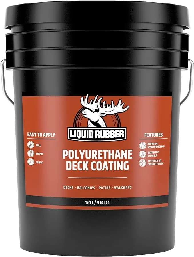 Premium Polyurethane Deck Coating | Shop Liquid Rubber Smooth Saddle Brown / 4 Gallon (15.1L)