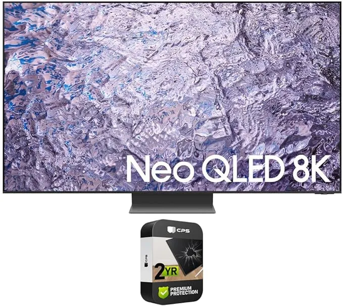 Samsung QN85QN800CFXZA 85 inch Neo QLED 8K Smart TV 2023 (Renewed) Bundle with 2 Yr CPS Enhanced Protection Pack