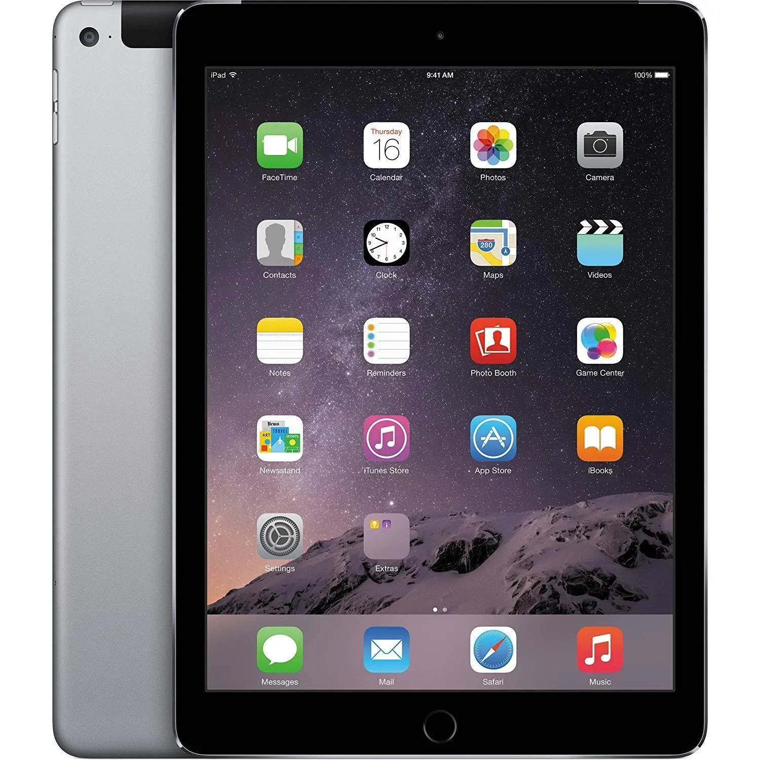 Apple iPad Air 2 mh2m2lla_space_gray 9.7in Cellular Unlocked GSM + WiFi 64GB ipad ...