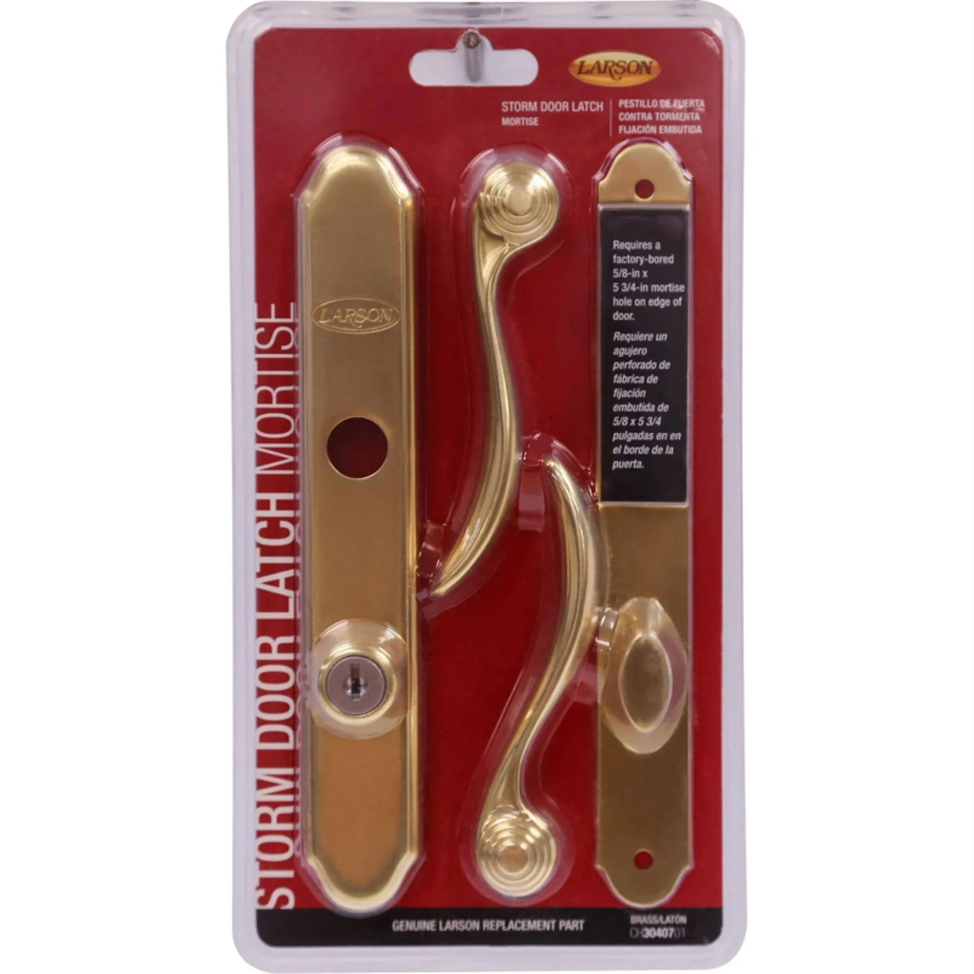 LARSON Gold Lockable Storm Door Replacement Handleset