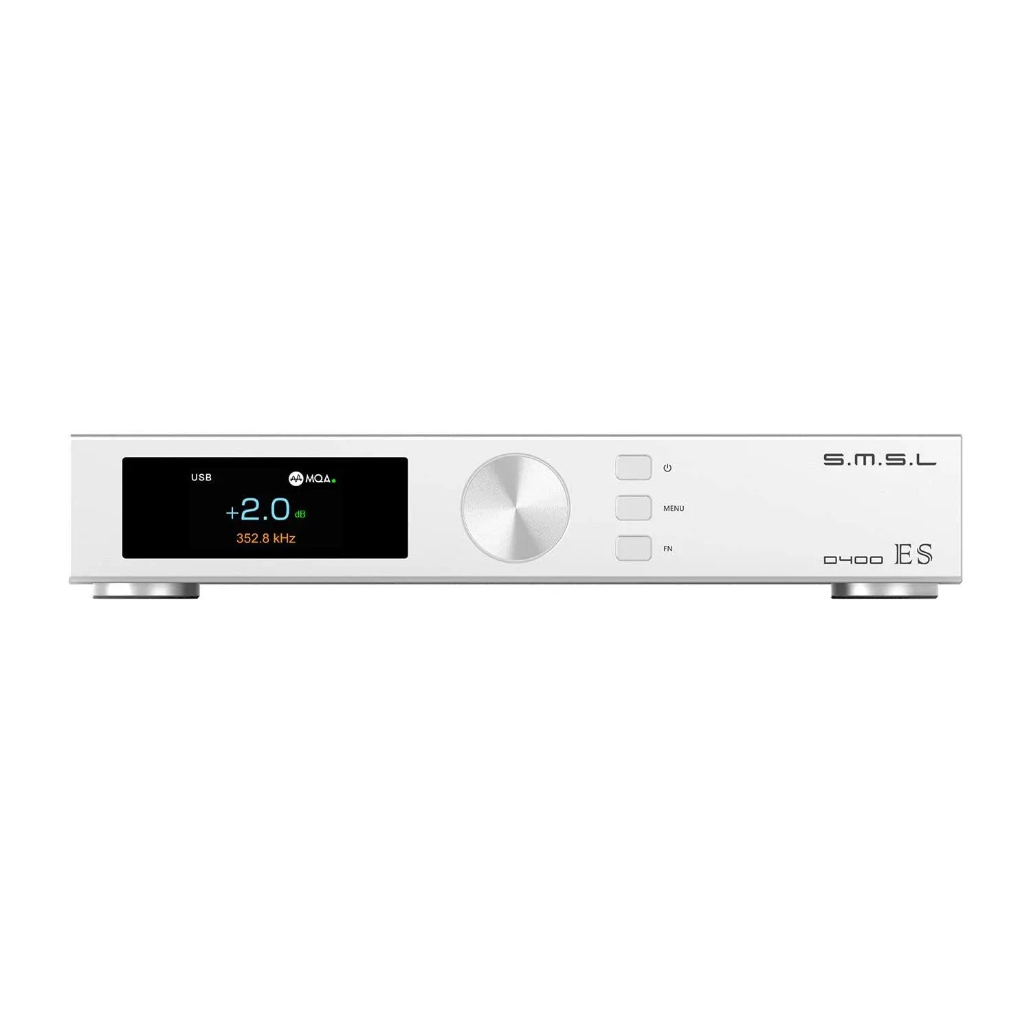 S.M.S.L D400ES Audio DAC, ES9039MSPRO Chip, MQA Hard Decoding XMOS XU-316 DSD512 PCM aptX THD+N 0.00005%(-125dB), USB/Optical/Coaxial/Bluetooth/I²S/AES Input with Remote Control