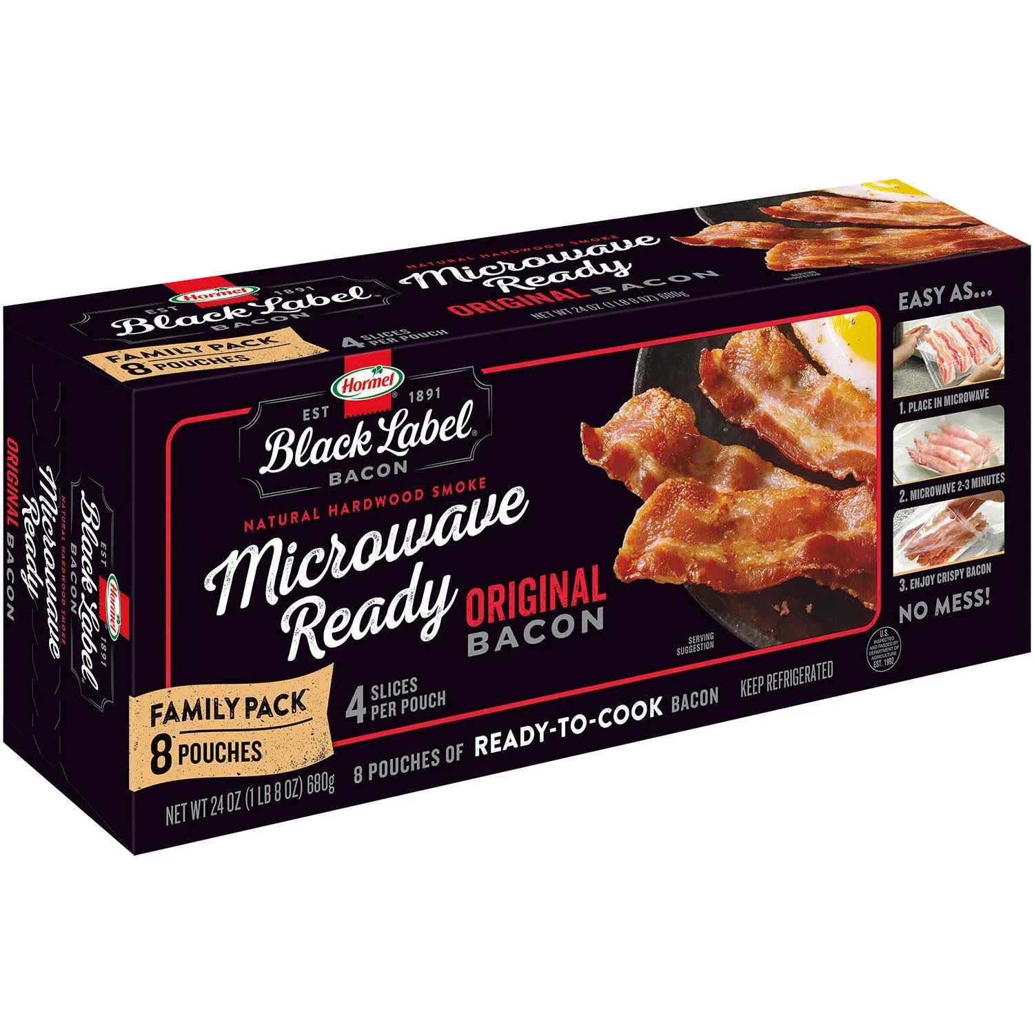 Hormel Black Label Microwave Ready Bacon Original