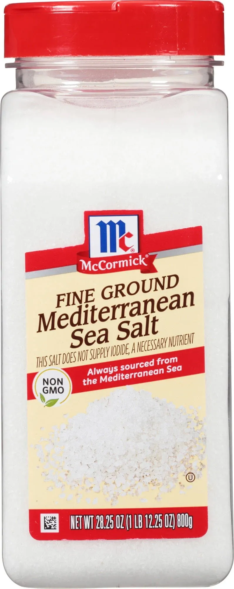 Mccormick Sea Salt, Mediterranean, Fine Ground - 28.25 oz