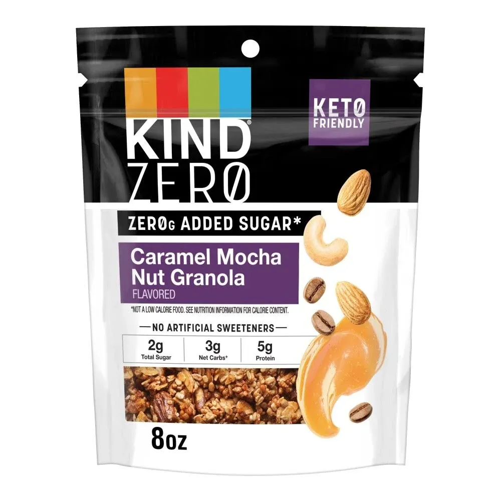 KIND Zero Added Sugar Granola, Caramel Mocha Nut, Healthy Snacks, Gluten Free, 1 Count