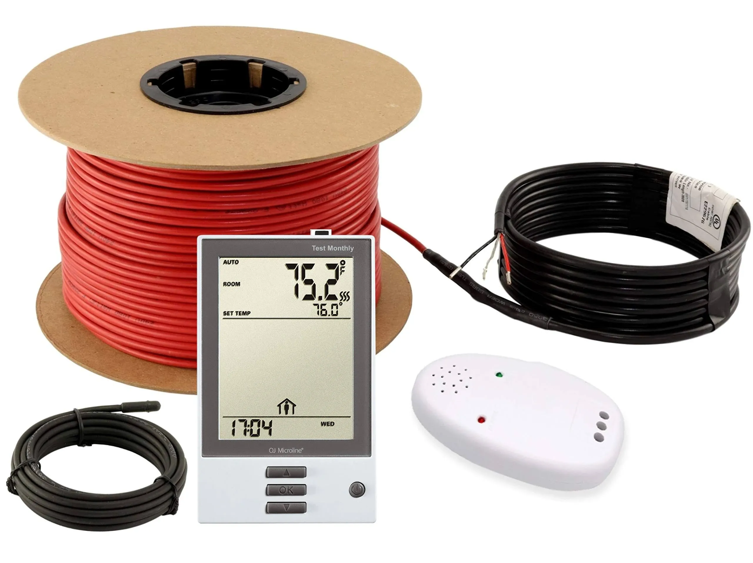 LuxHeat Radiant Floor Heating Cable with Programmable Thermostat 240V / 160 Sqft