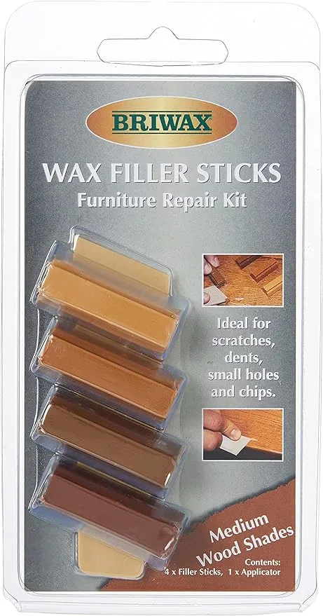 Briwax Wax Filler Sticks, Pack of 4, Medium