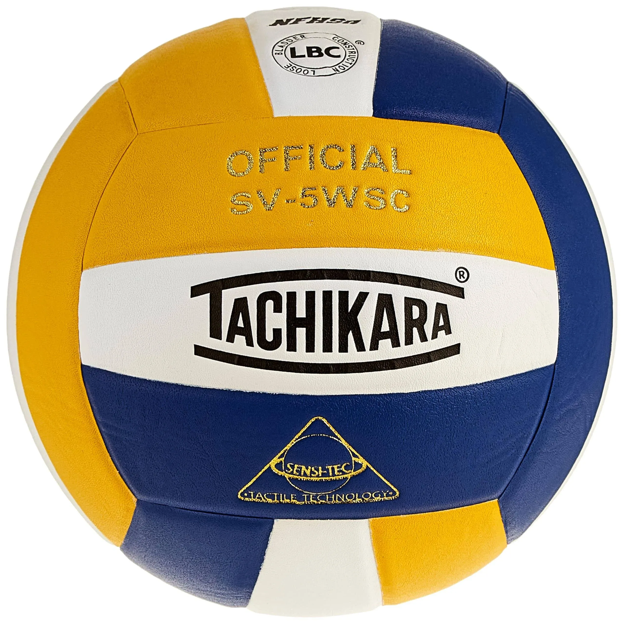 Tachikara SV5WS Sensi-Tec Composite Volleyball - Gold/White/Royal