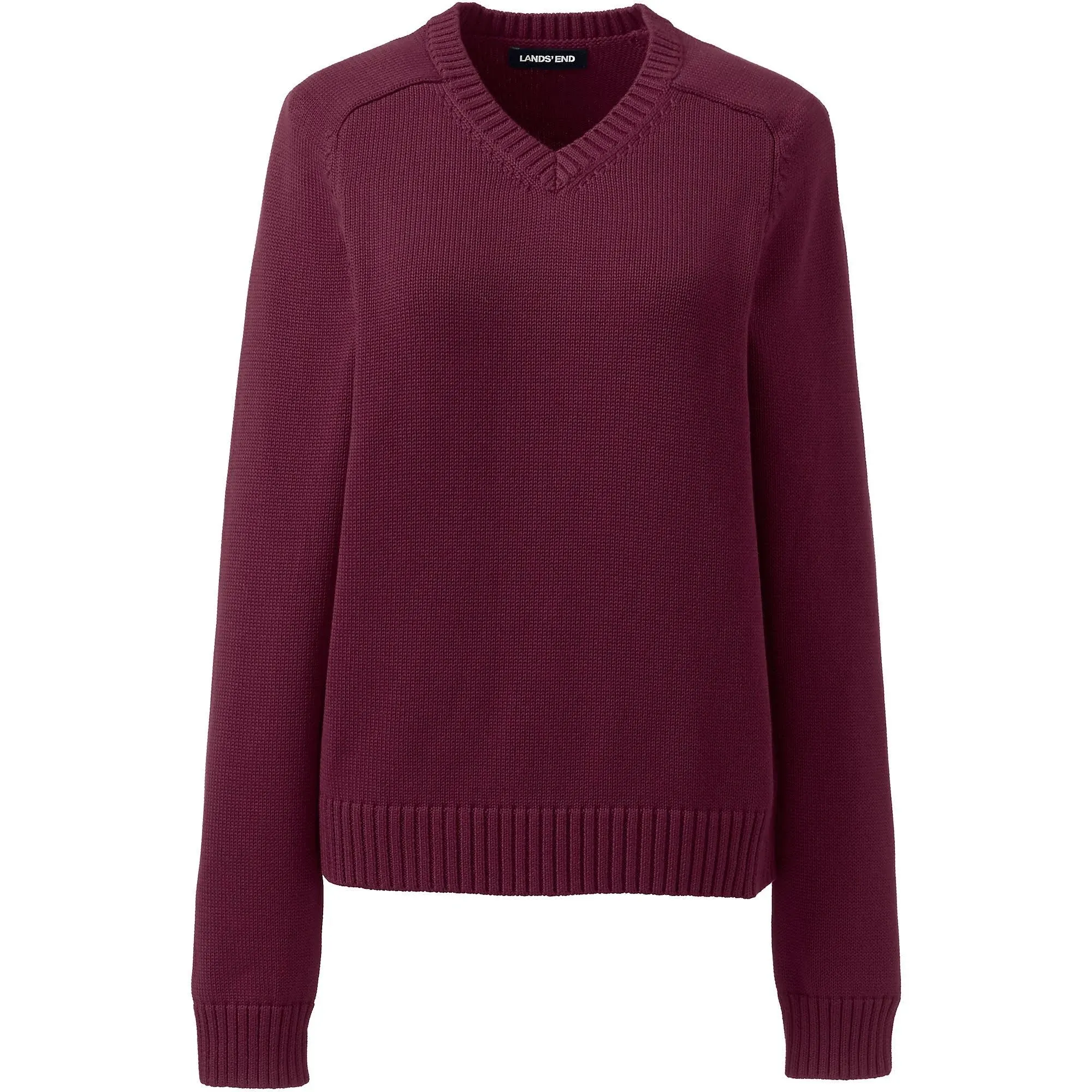 Lands' End Boys' Cotton Modal V-Neck Sweater