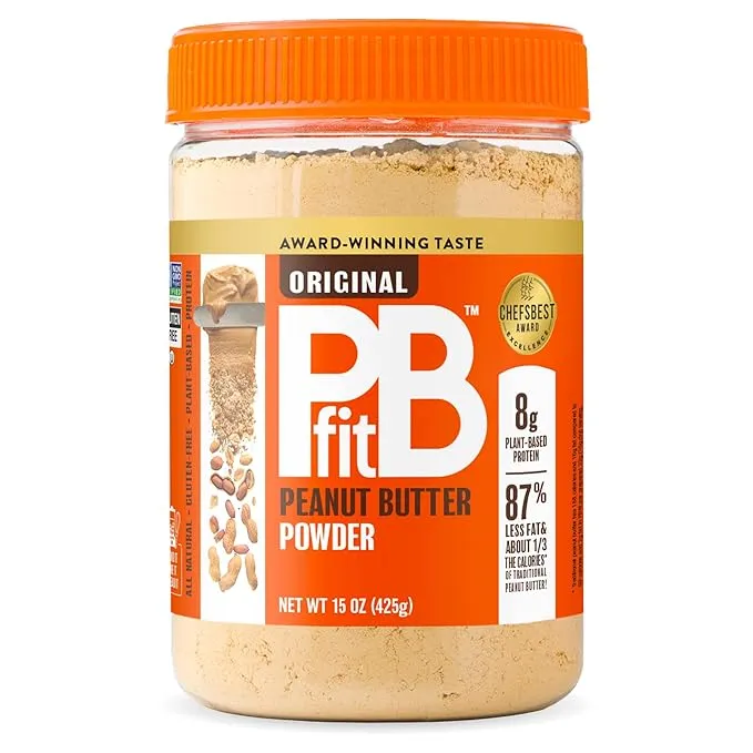 PBfit All-Natural Peanut Butter Powder, Powdered Peanut Spread From Real Roasted Pressed Peanuts, 8g of Protein, 8 Ounce