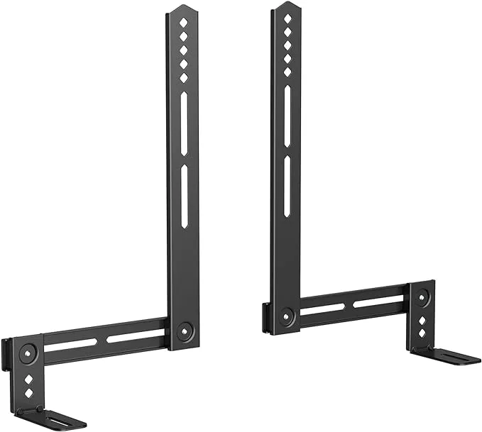 USX Mount Soundbar Mount Sound Bar TV Mount for Mounting Above or Under TV, Sound Bar Mount Up to 13.2 lbs, Two Removable and Lockable Hooks for