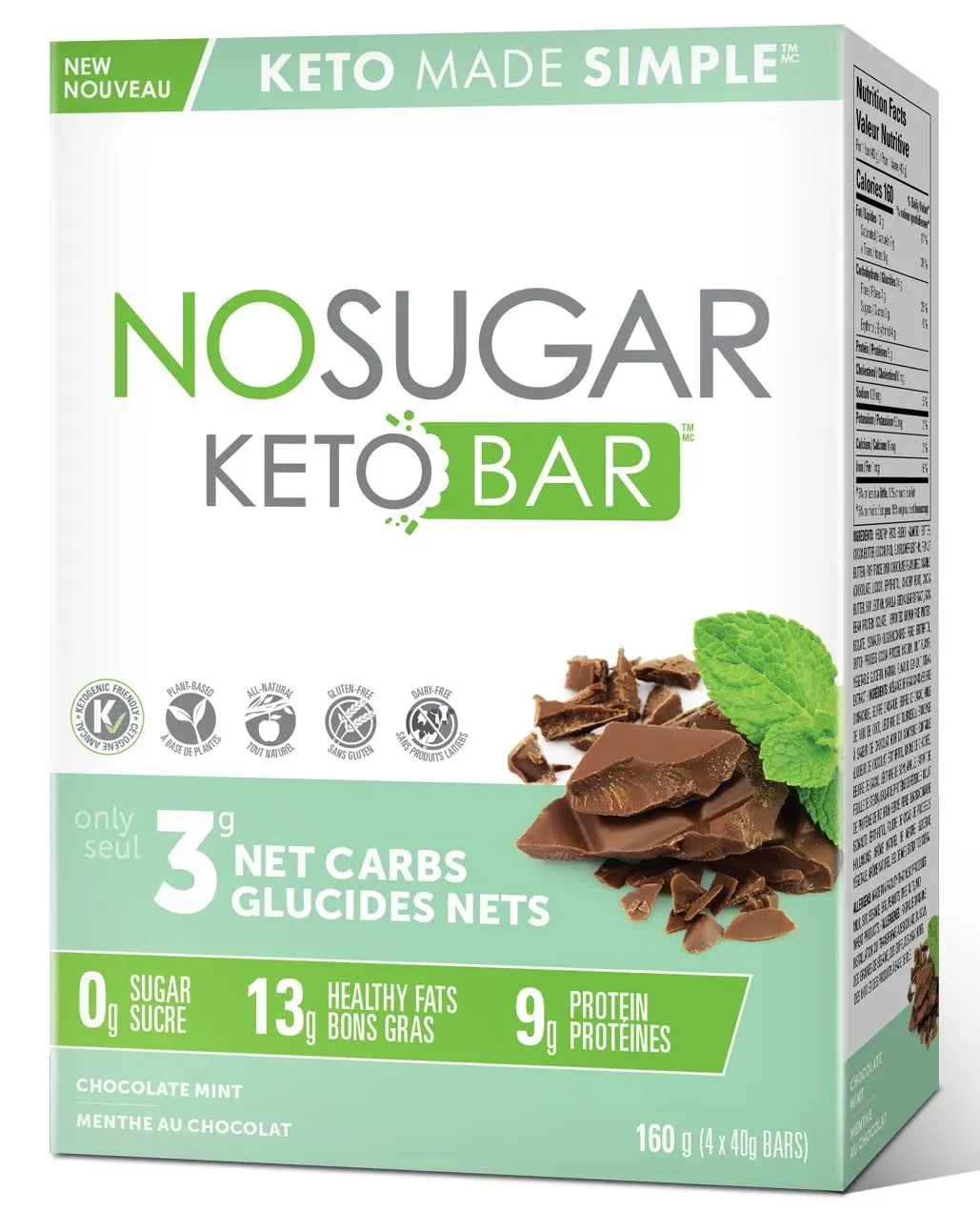 No Sugar KETO Bar Chocolate Mint