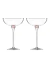 Kate Spade New York Rosy Glow 2-Piece Champagne Saucer Set