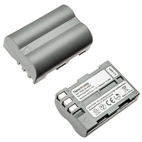 Newmowa EN-EL3e Replacement Battery (2-Pack) and Dual USB Charger for Nikon EN-EL3e and Nikon D50, D70, D70s, D80, D90, D100, D200, D300, D300S, D700