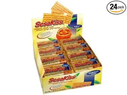 Lowell SESAKISS SESAME BAR HONEY 24x30g. Product of Poland.