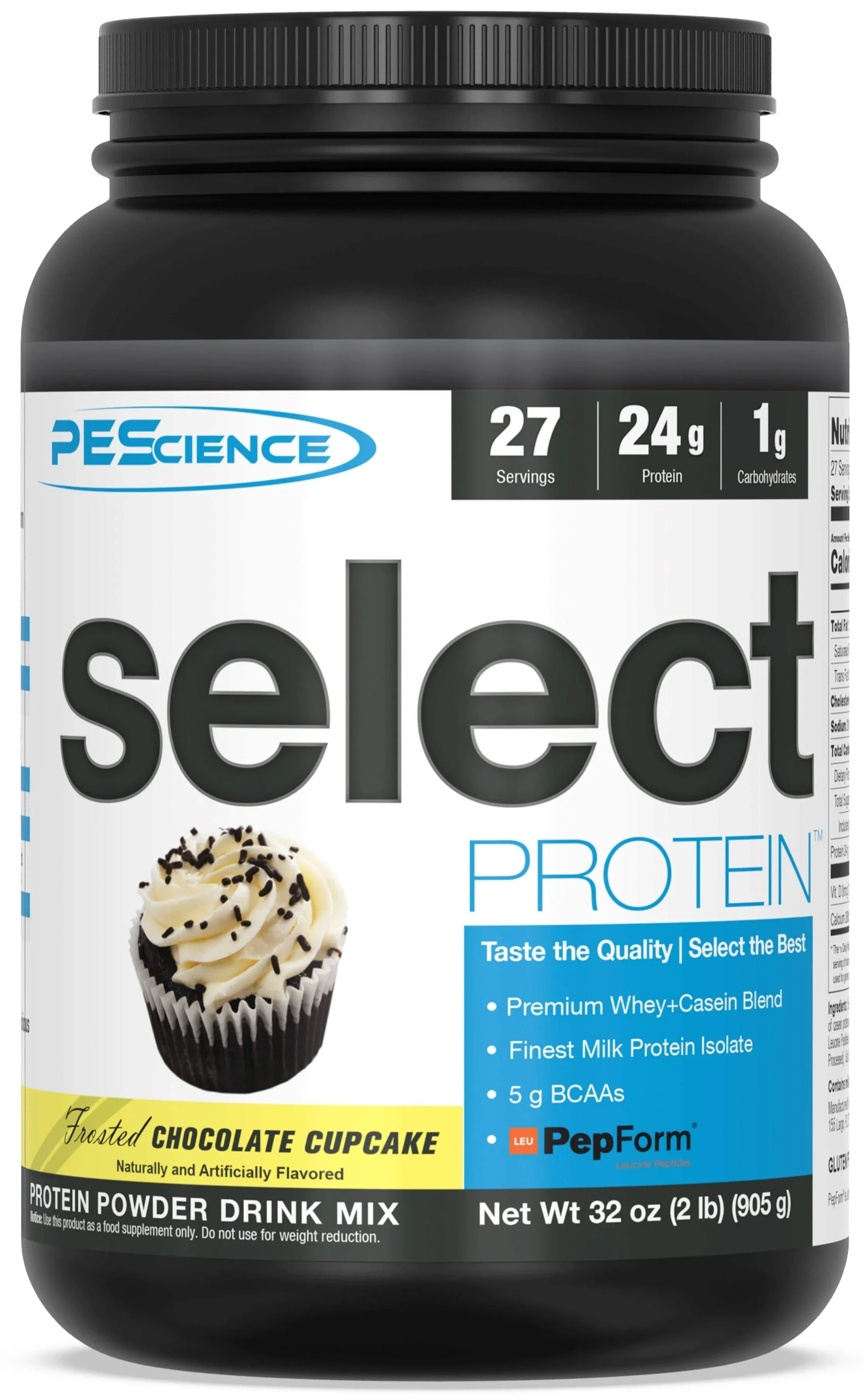 PEScience Select Protein, Chocolate Cupcake - 29.5 oz tub