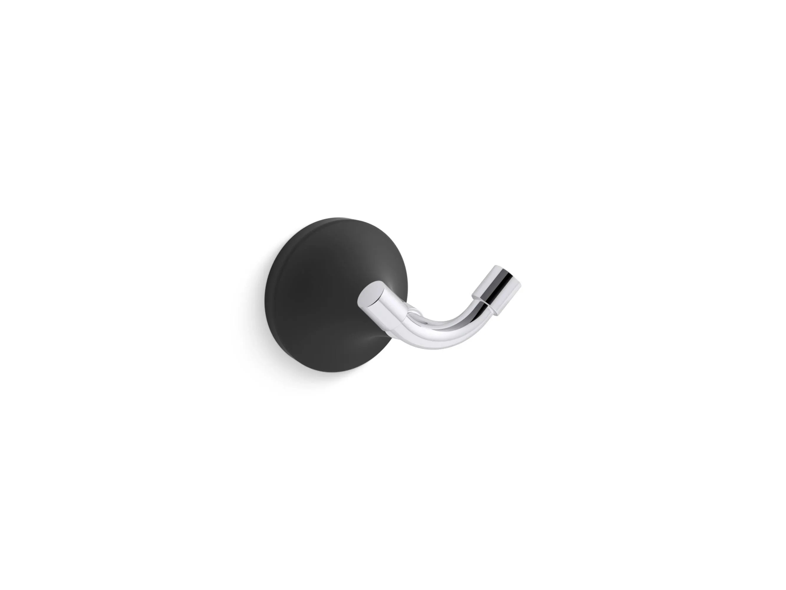 Tone Robe Hook Polished Chrome with Matte Black