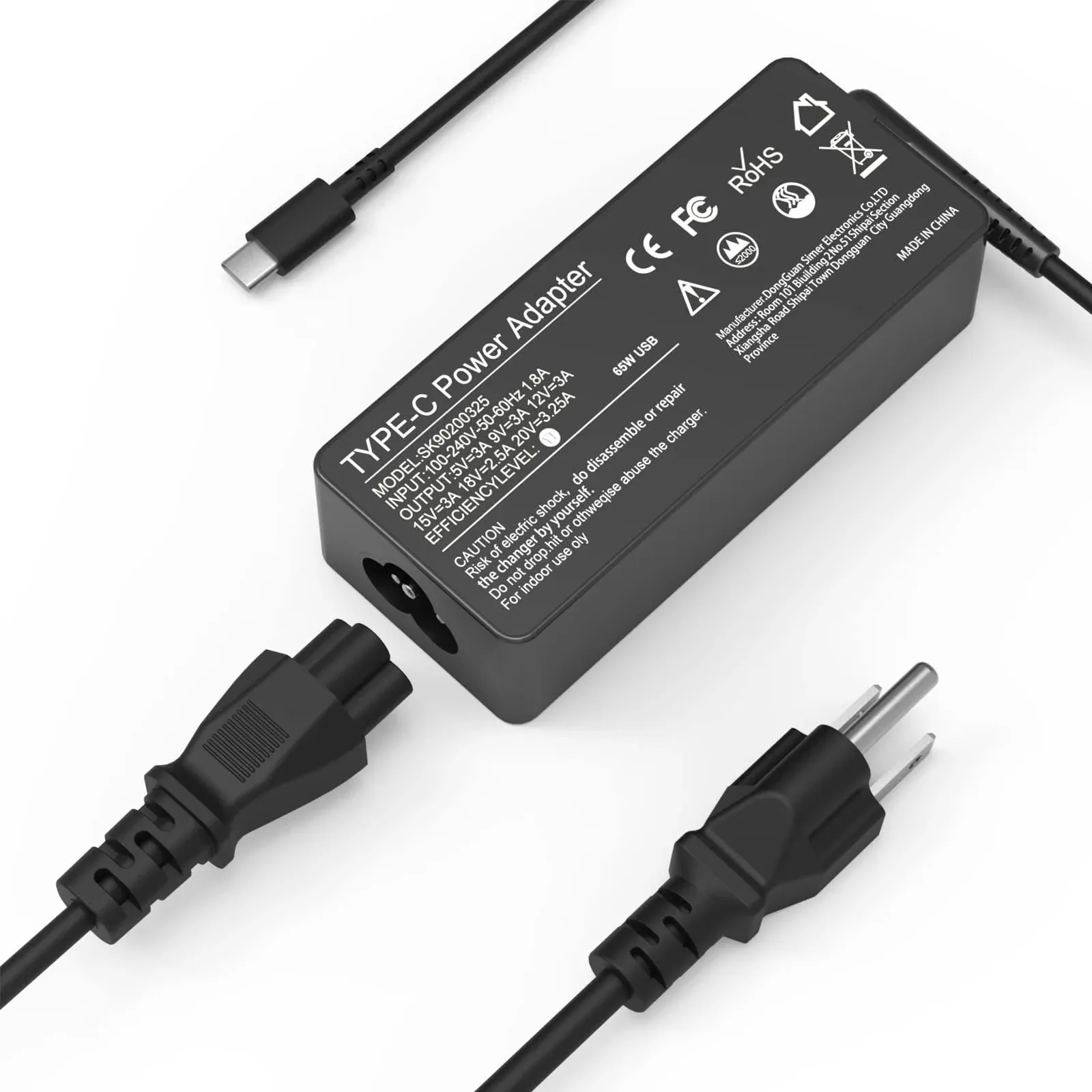 65W 45W USB C Laptop Charger for Dell Chromebook 3100 5190 2in1 Latitude 5420...