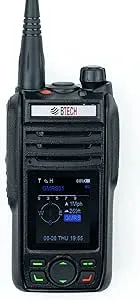 BTECH GMRS-PRO IP67 Submersible Radio with Texting & Location Sharing, GPS, Bluetooth Audio, Compass, NOAA Weather Alerts, Dual Band (VHF/UHF) Scanner, Long Range Two-Way GMRS Walkie Talkie