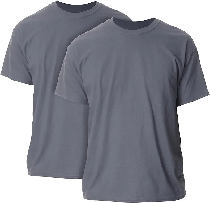 Gildan Adult Ultra Cotton T-Shirt Style G2000 Multipack Charcoal (2-Pack) Small