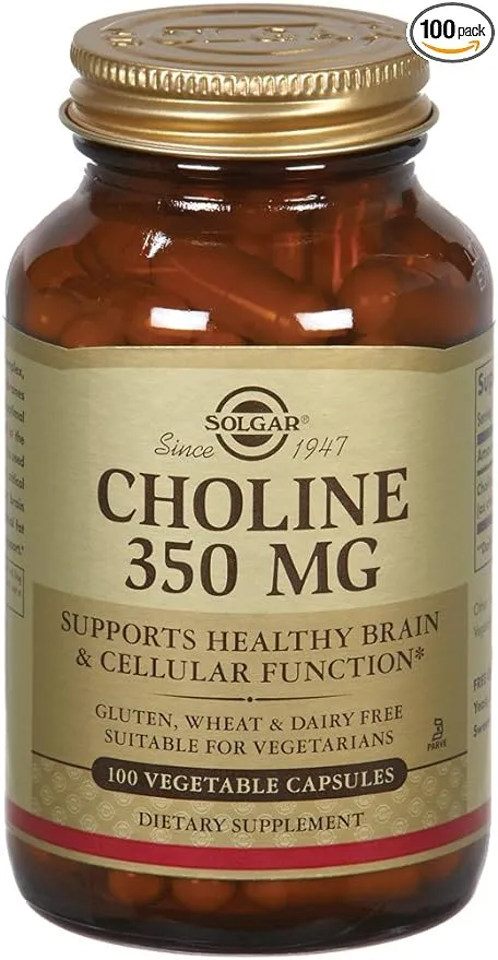 Solgar Choline 350 mg 100 Capsules