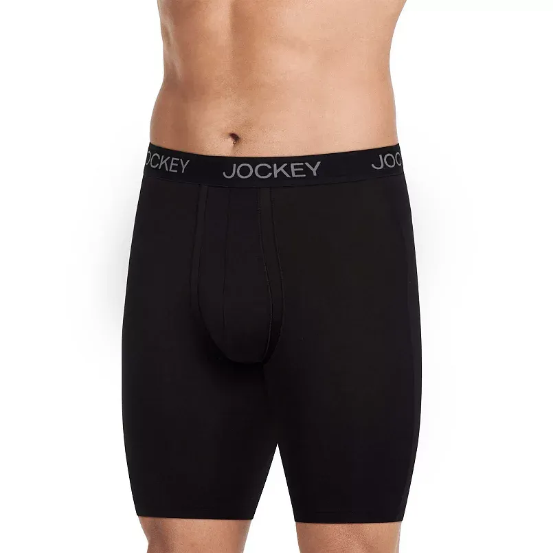 Jockey Men's Underwear Chafe Proof Pouch Ultra Soft Modal 8.5" Long Leg Boxer Brief