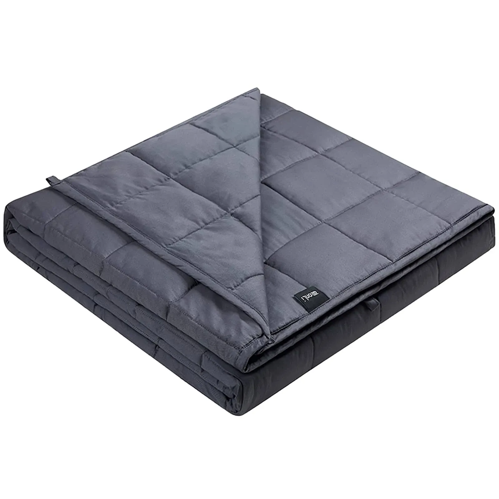 ZonLi Weighted Blanket 15 lbs Twin Size (48''x72'' Dark Grey),Cooling Heavy Blankets for Adults,Weighted Throw with Premium Glass Beads