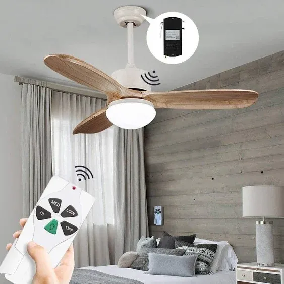 Breeze Bay Universal Ceiling Fan Remote Control Kit with Dimmer for 3 Speed AC Ceiling Fan Replacement of Hampton Bay Harbor Breeze Hunter Kujce9103 rc53t18r