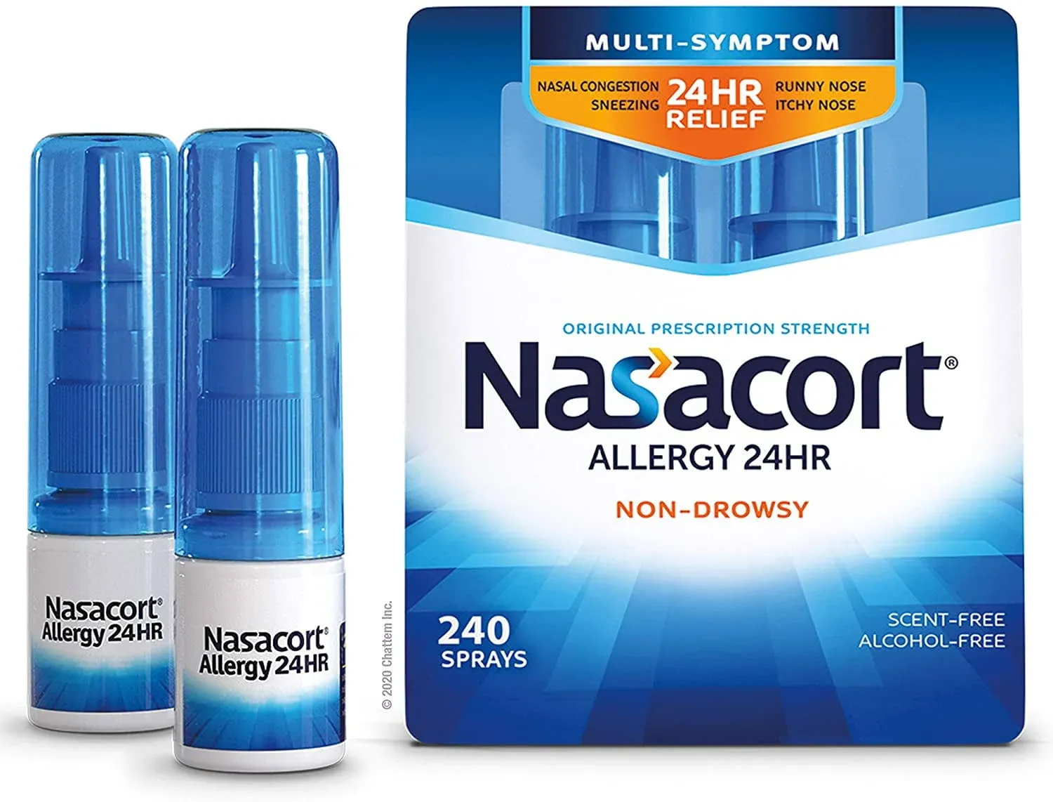 Nasacort 24-Hour Multi-System Nasal Allergy Spray Twin Pack - 0.57 fl oz bottles