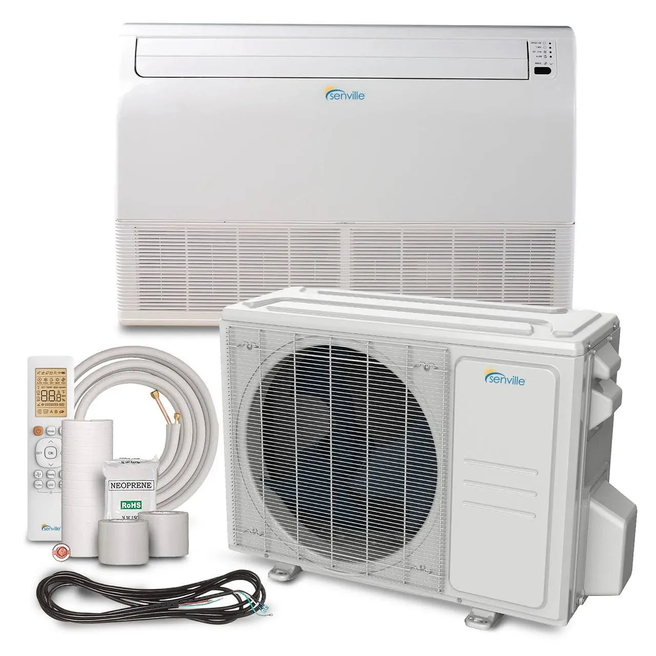 18000 BTU Floor Mounted Mini Split Air Conditioner - Heat Pump - SENA/18HF/IF