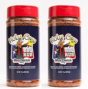 Meat Church BBQ Rub Combo: Two Bottles of Holy Cow (12 oz) BBQ Rub and Seasoning for Meat and Vegetables, Gluten Free, Total of 24 Ounces