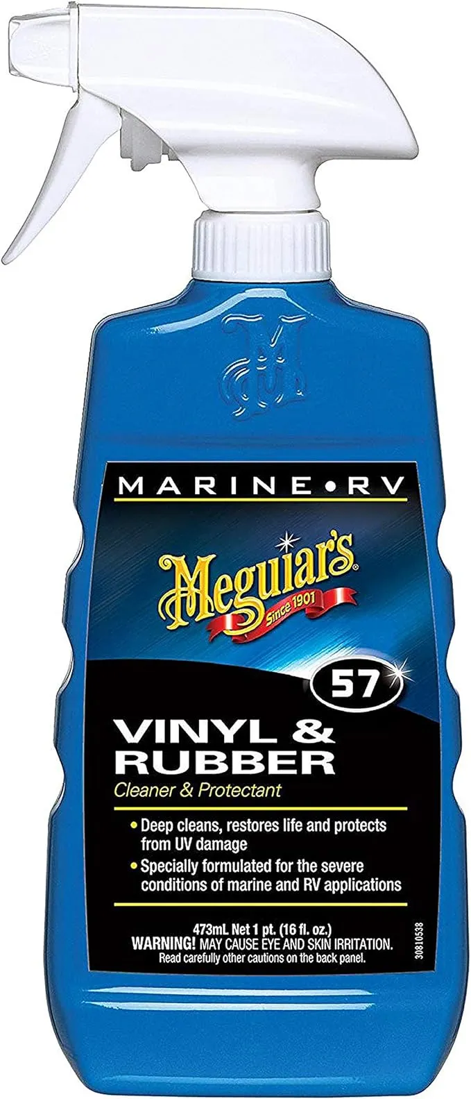 Meguiar's M5716SP Marine/RV Vinyl & Rubber Cleaner & Protectant - 16 Oz Spray Bottle