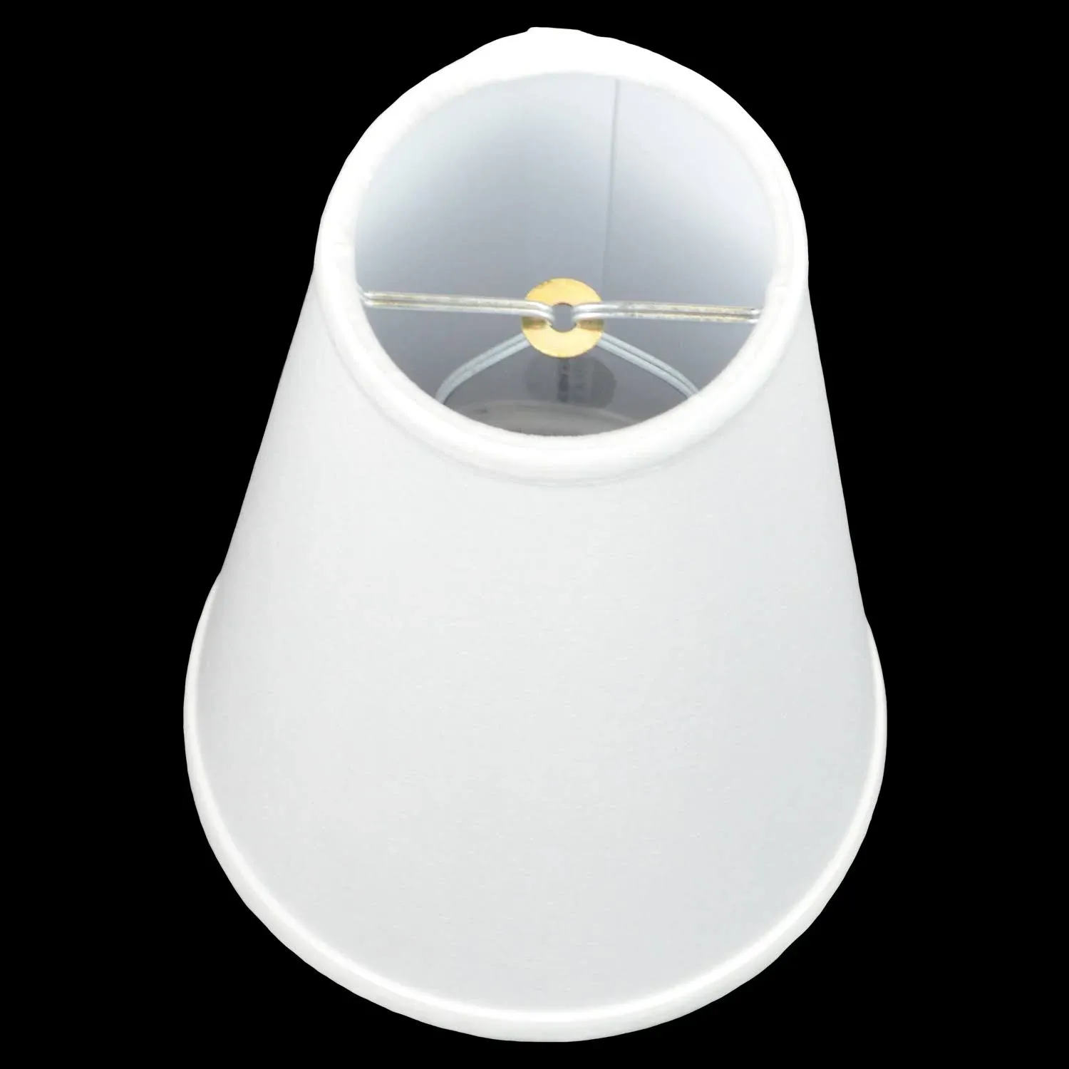 FenchelShades.com Lampshade 3" Top Diameter x 5" Bottom Diameter x 7" Slant Height with Clip-On Attachment for Standard Edison-Style Lightbulb (Linen White)