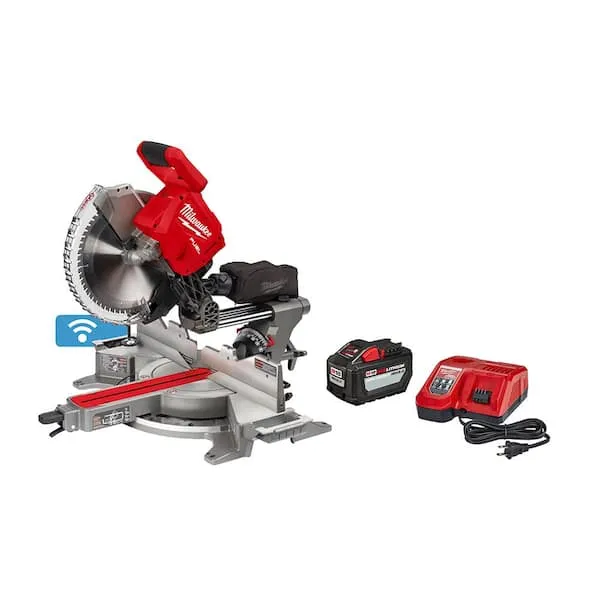 M18 FUEL 18V Lithium-Ion Brushless Cordless 12 in. Dual Bevel Sliding Compound Miter Saw Kit with One 12.0Ah Battery