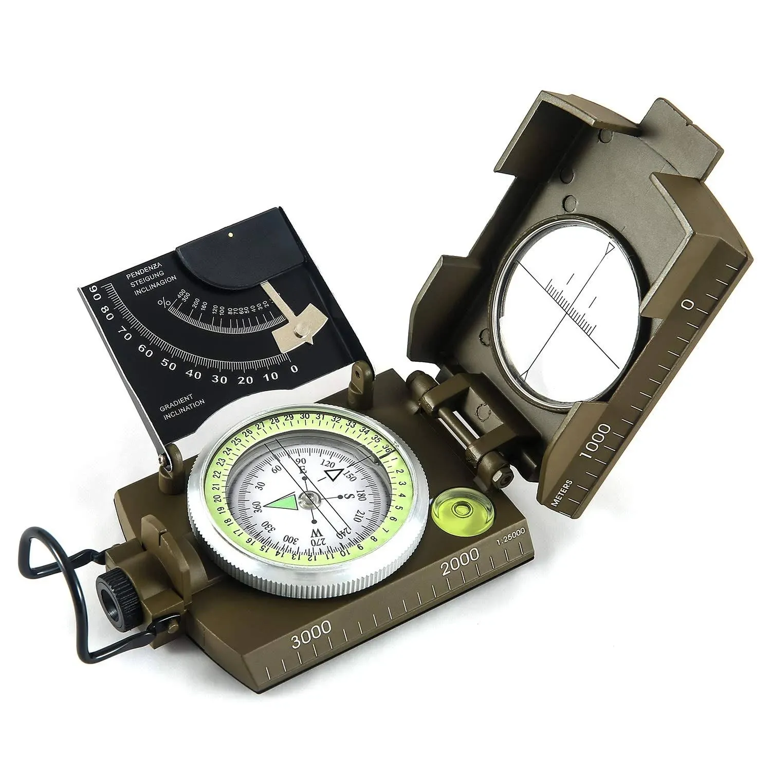 Eyeskey Multifunctiona<wbr/>l Military Sighting Navigation Compass with Inclinomete...