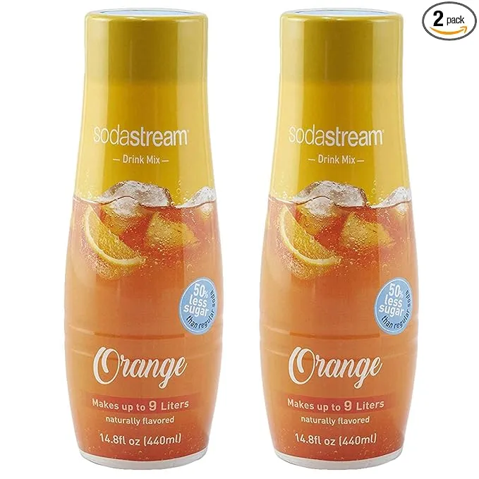 SodaStream Orange, 440ml 2 Pack, 14.8 Fl Oz (Pack of 2) 