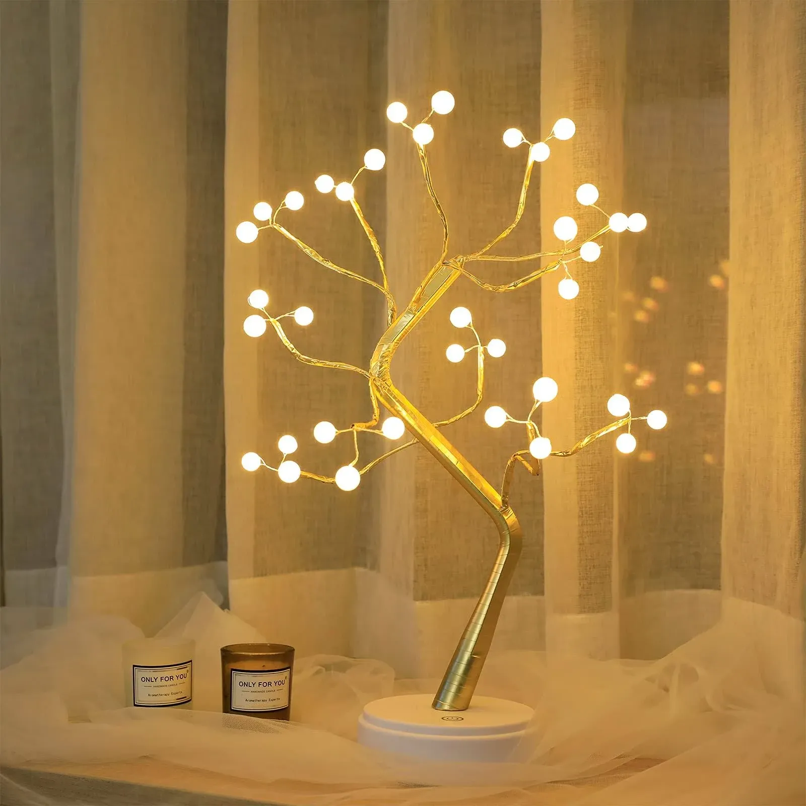 Sparkly Tree Lamp Table Top ,Fairy Lights Spirit Tree,Bonsai Tree Light, LED Tree ...