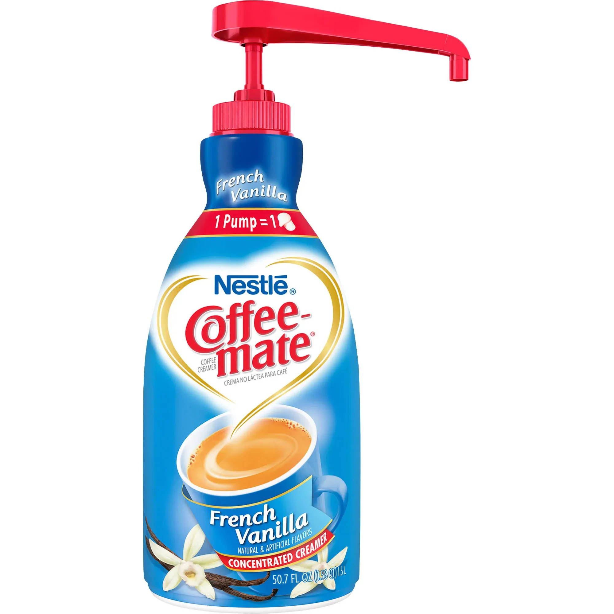 Coffee Mate Coffee Creamer French Vanilla - 1.5L Liquid Pump Bottle