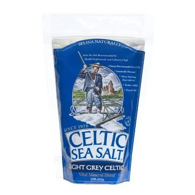 Light Grey Celtic Coarse Sea Salt, 1 lb. Bag