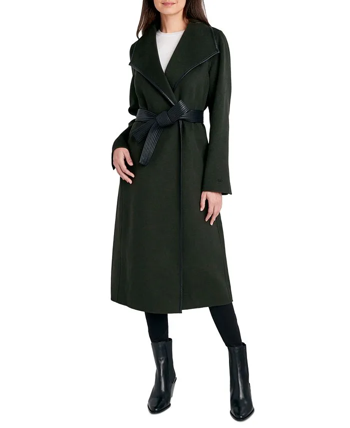 Tahari Women's Wool Blend Belted Wrap Coat