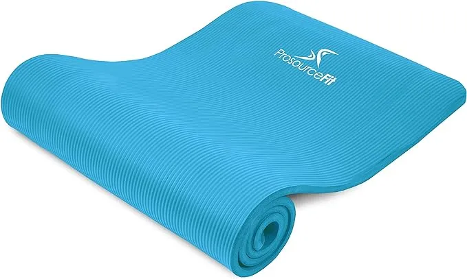 Extra Thick Yoga and Pilates Mat 1 inch - Aqua Blue