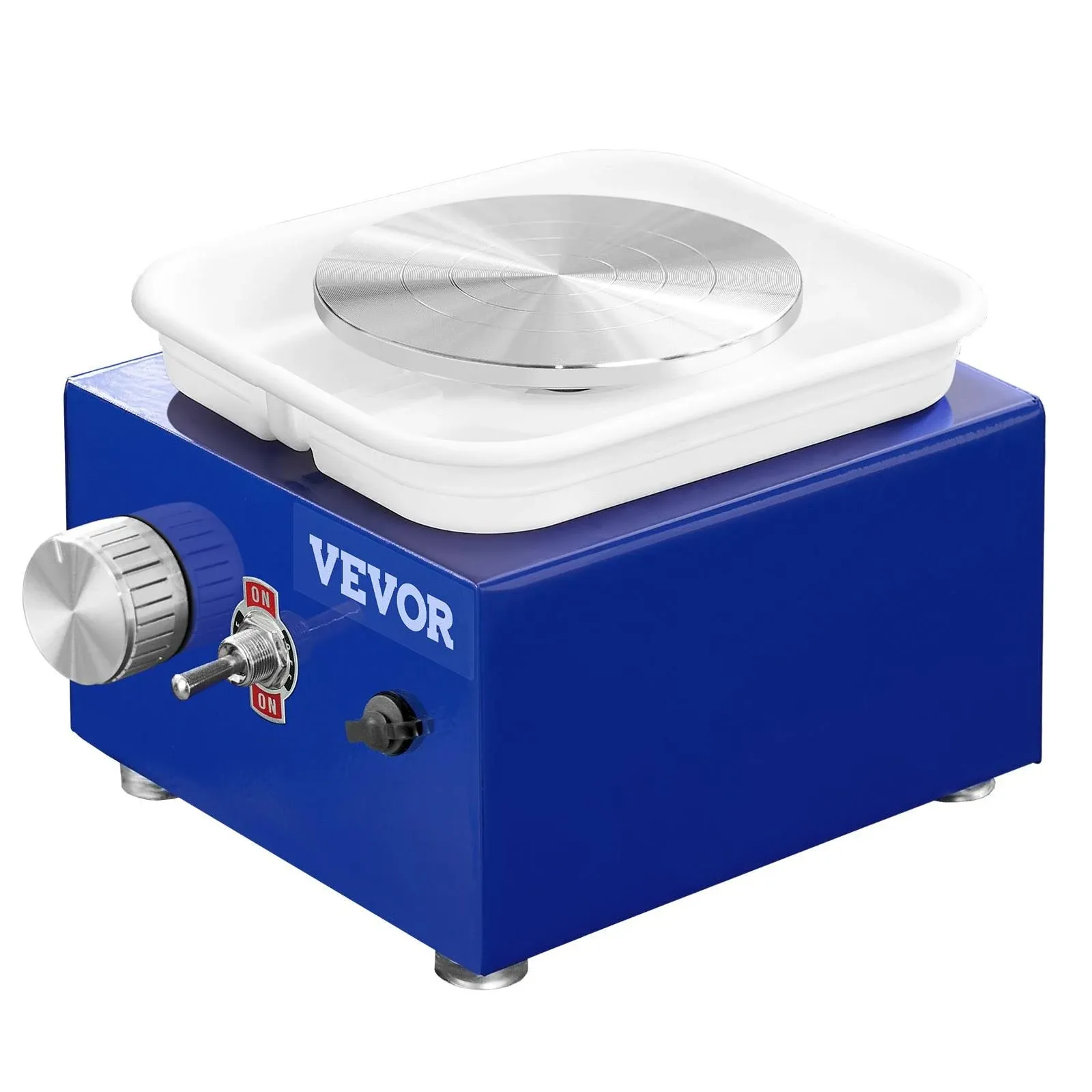 VEVOR Mini Pottery Wheel, 2 Turntables 2.6in / 3.9in Ceramic Wheel Forming Machine, Adjustable 0-300rpm Speed ABS Detachable